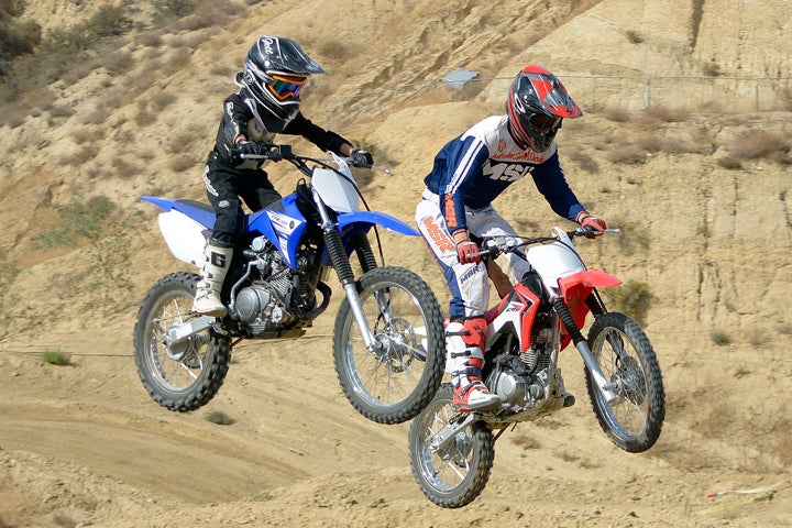 The Yamaha boasts more travel, greater suspension adjustability and a plusher ride than the Honda.