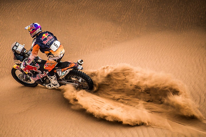 Red Bull KTM's Toby Price finished second today and moved back into the overall Morocco Rally lead. PHOTO BY KIN M./KTM IMAGES.
