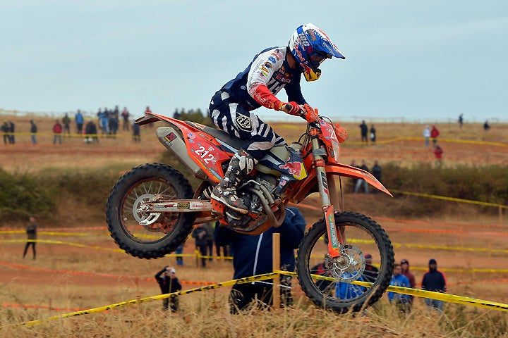 Team USA's Taylor Robert moved into the individual overall lead and the World Trophy Team maintained its overall lead at the 2016 ISDE in Spain today. PHOTO BY MARK KARIYA.