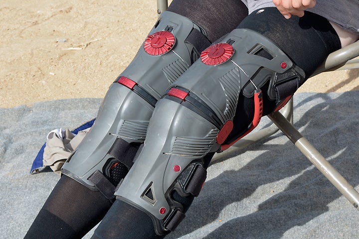 Iron Man wishes is knee braces looked this cool. Eat your heart out, Tony Stark!