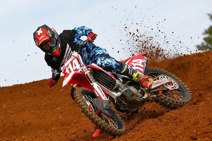 Cole Seely posted 1-1 scores to dominate the final round of the All Japan MX National Championship at Sportsland Sugo in Miyagi, Japan. PHOTO COURTESY OF AMERICAN HONDA.