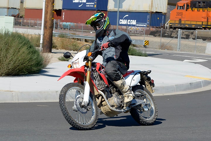 The CRF250L's smoothness really allows it to shine on the pavement. It's an excellent streetbike.