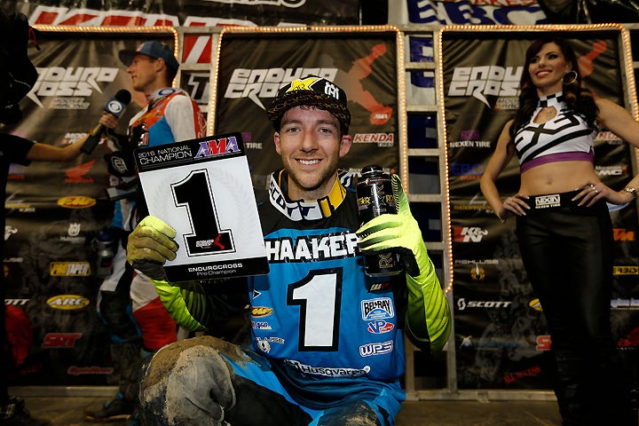 Colton Haaker, 2016 AMA EnduroCross Champion. PHOTO COURTESY OF HUSQVARNA MOTORCYCLES GmbH.