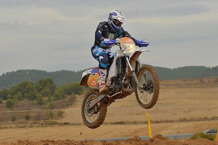 Fred Hoess rode this mid-1980s Husqvarna at the 2016 ISDE in Navarra, Spain. PHOTO BY MARK KARIYA.