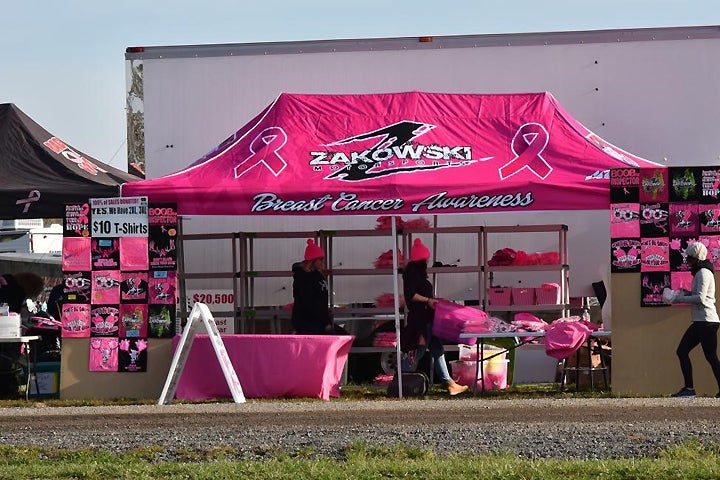 Zakowski Motorsports raised over $20,000 in donations to split between the American Cancer Society, MCFC, Pink Ribbon Riders and the Spierings Cancer Foundation. PHOTO BY KEN HILL.