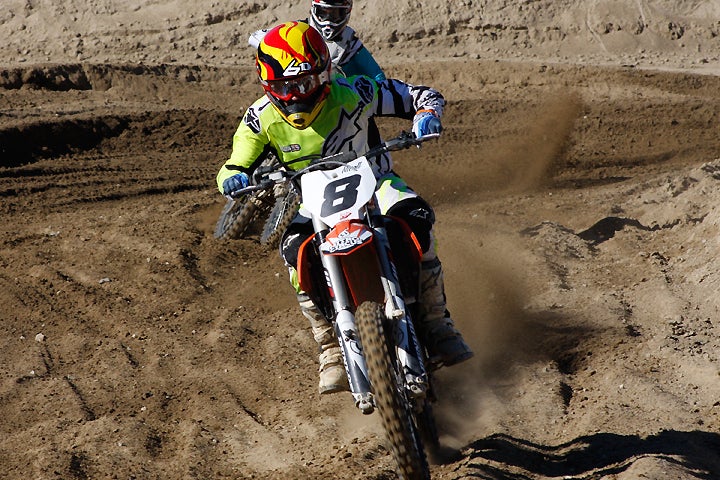 Kurt Nicoll recently won the 50+ class at the Dubya World Vet Motocross Championships. PHOTO BY JEAN TURNER.