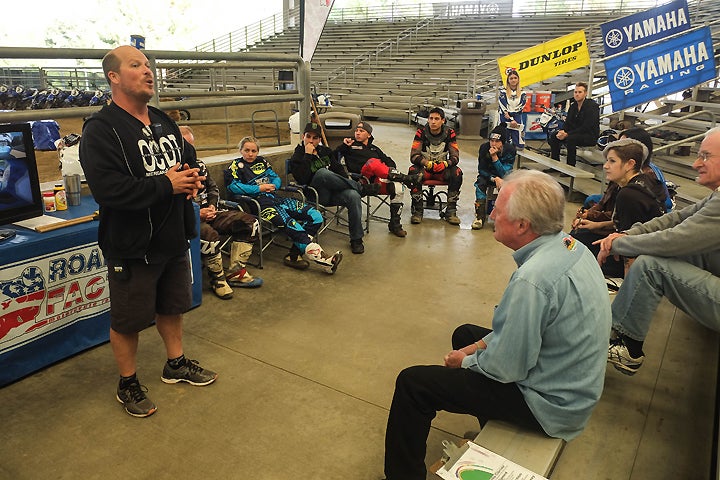 American Supercamp founder Danny Walker (left) briefs students prior to any on-track sessions. Walker has taught the same basic curriculum for 20 years.