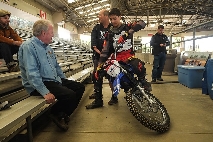 Proper body positioning is the key that unlocks the rest of what is taught at American Supercamp. Note the rider's upright body position and outboard seating position, which allows the motorcycle to remain free when sliding into a corner.