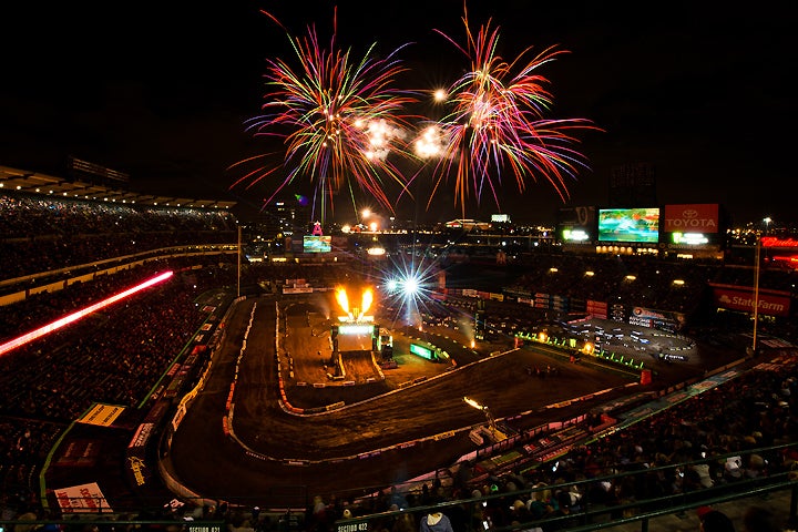 Supercross Central: Angel Stadium in Anaheim, California, is the only repeat venue on the 2017 supercross calendar. Anaheim will be the stage for rounds one and three. PHOTO BY STEVE COX.