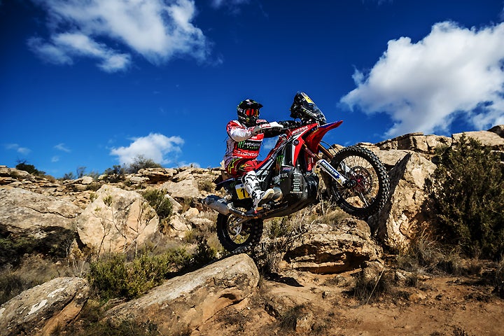 Is Paulo “Speedy” Goncalves overdue for a Dakar win? He likely thinks so. PHOTOGRAPHY BY MONSTER ENERGY HONDA TEAM.