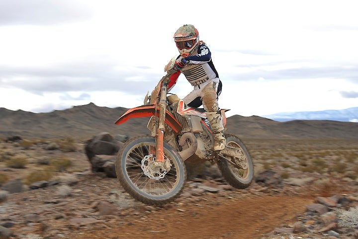 Only a couple years ago, Braydon Bland won the Super Mini championship. He’s now on big bikes and made his first start in the FMF Pro 250 division a winning one after coming from behind on the last loop. PHOTO BY MARK KARIYA.