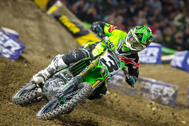 Eli Tomac came into Anaheim looking for a win but wound up fifth. PHOTO BY RAS PHOTO.