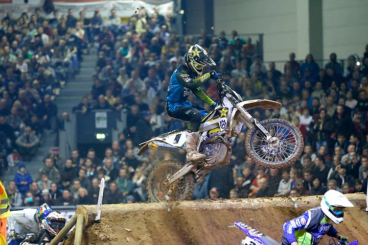 Colton Haaker won all three Prestige class finals at round two of the FIM SuperEnduro World Championship in Reisa, Germany. The win gave Haaker, the defending series champion, the points lead. PHOTO COURTESY OF HUSQVARNA MOTORCYCLES GmbH.