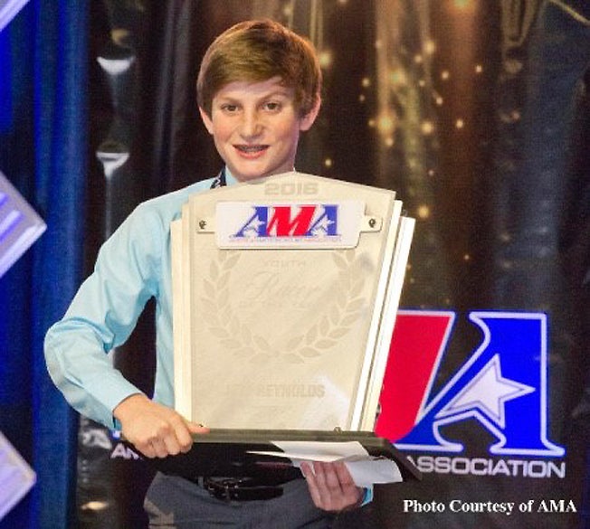 Team Green amateur motocross racer Jett Reynolds picked up the AMA's prestigious Youth Racer of the Year award for the second straight year.