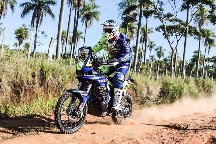Sherco's Joan Pedrero netted the opening stage win of the 2017 Dakar Rally after Xavier de Soultrait received a time penalty for speeding.