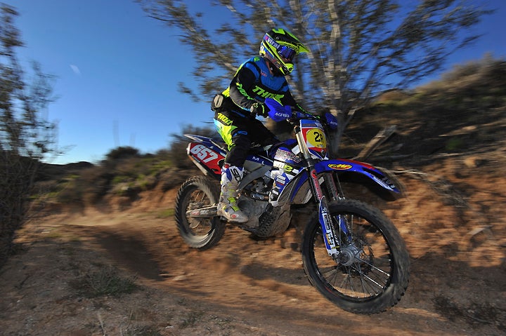  No stranger to the trails around Gorman, Nick Burson set the fast time in eight of the 12 tests over the weekend, easily winning both days, though he doesn’t plan to head to France. PHOTO BY MARK KARIYA.