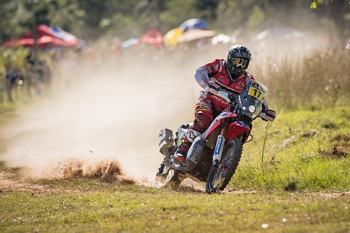 Paulo Goncalves finished second to Price in Stage 2 of the 2017 Dakar Rally, and the Portuguese rider now sits second overall. PHOTO COURTESY OF TEAM HRC.