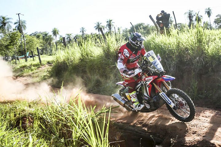 American hopeful Ricky Brabec got off to a good start in the 2017 Dakar Rally, finishing second in the short opening stage. Brabec said that he knows tougher stages are yet to come. PHOTO COURTESY OF MONSTER ENERGY HONDA.