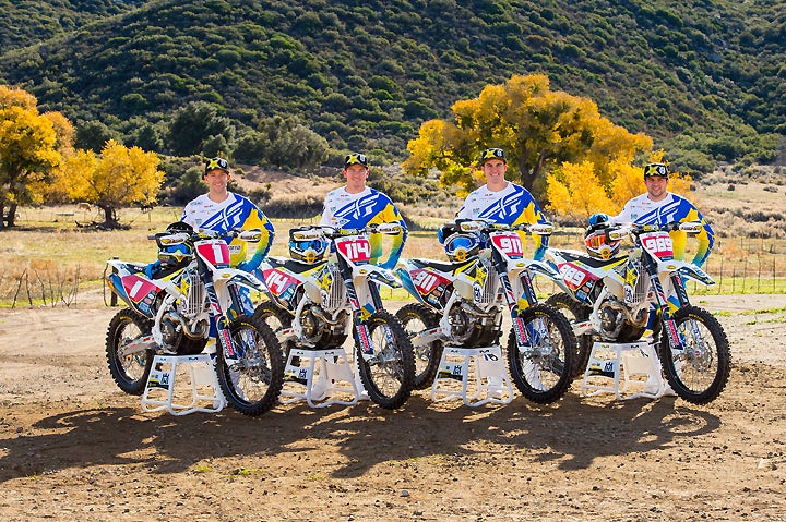 Rockstar Energy Husqvarna's 2017 U.S.-based factory off-road team will consist of (Left to right) Colton Haaker, Josh Strang, Jacob Argubright and Thad Duvall.