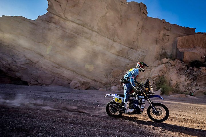 Yamalube Yamaha's Adrien Van Beveren netted another third-place finish today, and the Frenchman is hoping that he can still squeak out third place overall in the 12th and final stage of the Dakar Rally tomorrow. PHOTO COURTESY OF YAMAHA MOTOR EUROPE N.V.