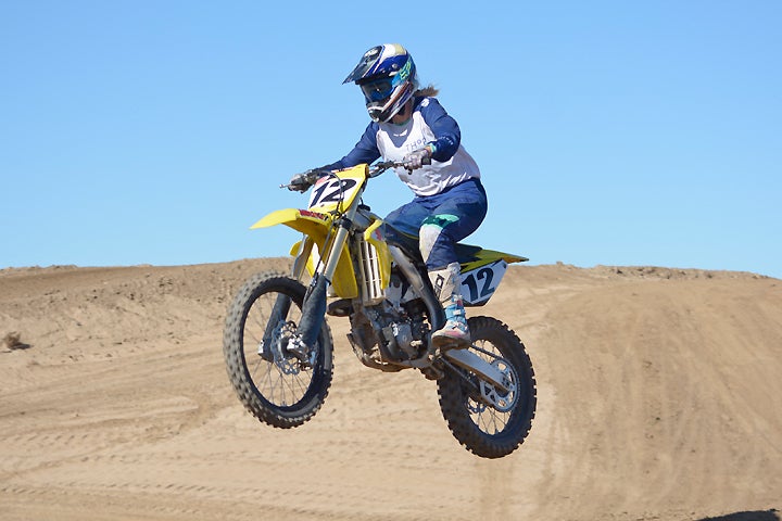 If you’re transitioning from a 250cc four-stroke motocross machine, the Suzuki RM-Z450 may feel the most at home to you. The RM-Z has the smallest-feeling cockpit in the class, but some testers felt it was also the tightest. Low bars and high-mounted footpegs are contributing factors.