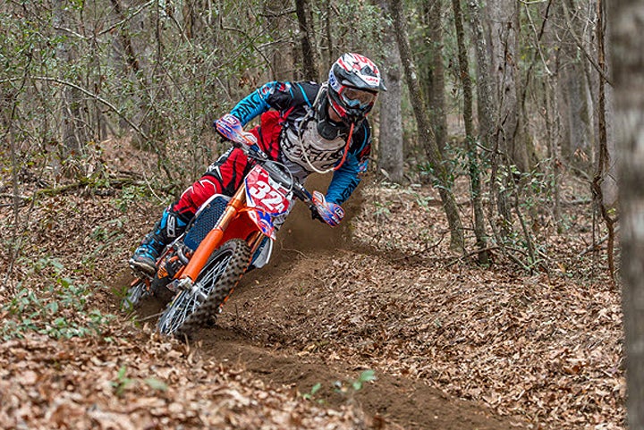 Steward Baylor Jr. grabbed a razor-close win at the 2017 AMA National Enduro Series-opening Sumter National Enduro in South Carolina on February 5. PHOTO BY SHAN MOORE/NEPG.COM