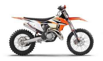 The new 125 XC joins the 250 XC TPI and 300 XC TPI in KTM's two-stroke cross country lineup.