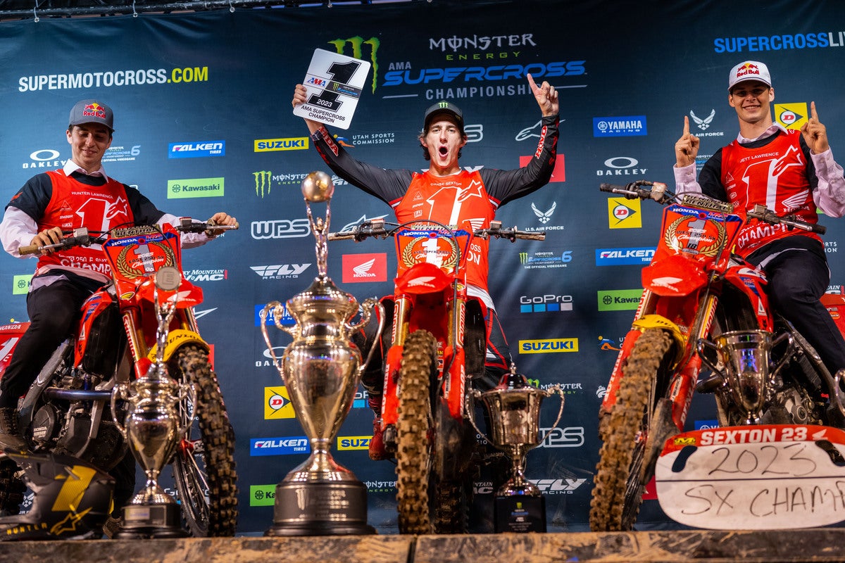 Chase Sexton Completes Honda's Historic 2023 AMA Supercross Title Sweep