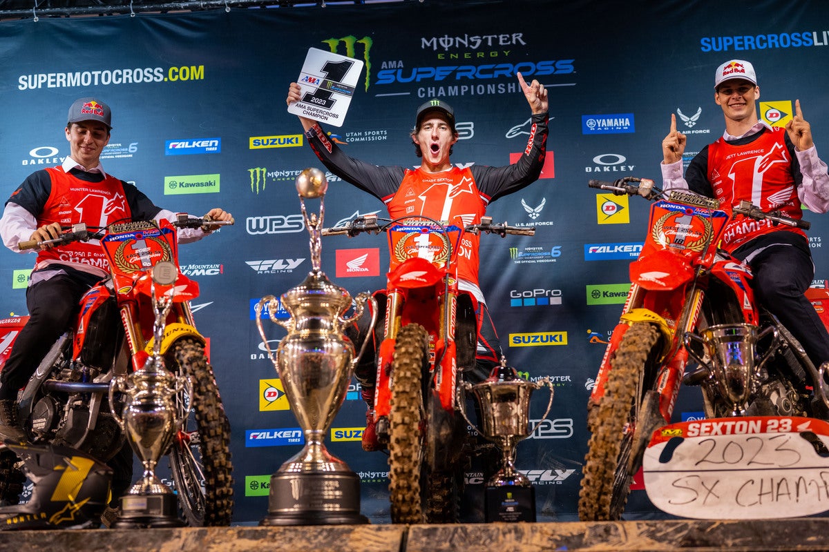 Chase Sexton Completes Hondas Historic 2023 AMA Supercross Title Sweep